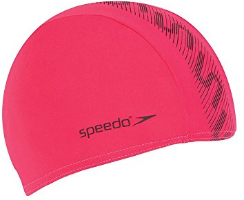Speedo Monogram Endurae+Cap - Gorro de natación Unisex, Color Rosa/Negro, Talla única