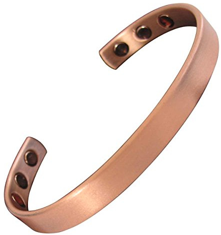 Mnb Magnetics Pure Copper Plain Magnetic Bracelet for Men and Women (Large) - Extra Strong Magnets