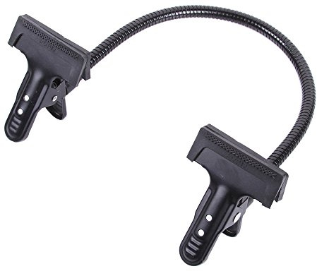Foto4easy 50cm Photo Studio Lighting Light Stand Aluminum Alloy Flexible Gooseneck Tube with 2 Heavy Duty Clamp at The End