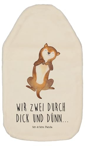 Mr. & Mrs. Panda Wärmflasche Hund Streicheln - Geschenk, Hundewelpe, Hunde, Kleine Wärmflasche, Körnerkissen, Bettflasche, Haustier, Hundebesitzer,