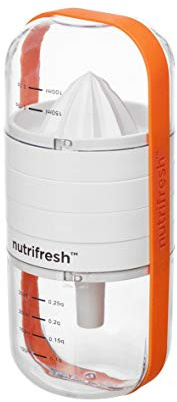 Nutrifresh Prep 6 en 1 tazas multifunción – Juego de herramientas de cocina que ahorran espacio con recipientes que incluyen escariador de cítricos, rallador fino, separador de huevos, embudo, apto