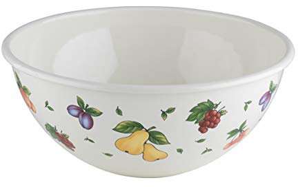 Riess, 0465-068, Obst- und Salatschüssel Ø 26cm, FRUIT GARDEN, Vol. (rec.): 3,5 Liter, Made in Österreich, LBH: 27,7x27,7x12,1cm, 0,768kg, Ungiftig, Dauerhaft, Farbecht, Kratzfest, Handgemacht