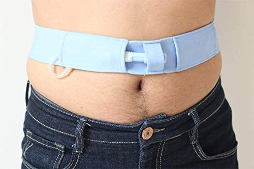 XJZHANG Bauchdialyse-Schutzgürtel G-Tube-Halter, komfortabel und verdeckt Gastrostomie-Tubes Gürtel verstellbar, elastisch,L
