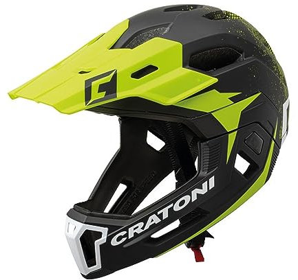 Cratoni Unisex – Erwachsene C-Maniac Fahrradhelm, schwarz-grün, S-M(52-56cm)