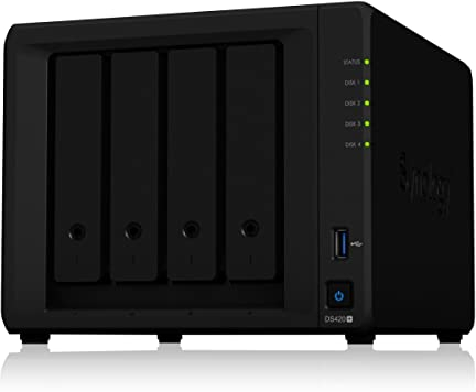 Synology DS420+ 32TB 4 Bay Desktop NAS System, installiert mit 4 x 8TB Seagate IronWolf Festplatten