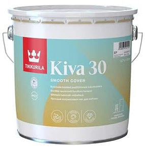 Tikkurila Kiva 30 - seidenmatter Lack für Holzmöbel, Zierleisten, Türen & Fenster - 3 Liter