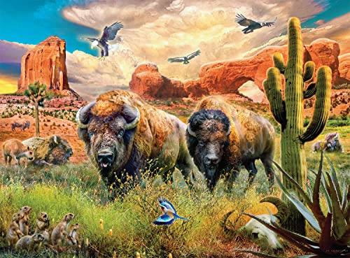 Buffalo Games - Darrell Bush - Bison Rangelands - 1000 Piece Jigsaw Puzzle