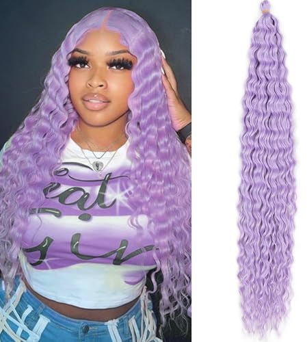 Dsoar Deep Twist Virkat Hår Vattenvåg Twist Hårbuntar Syntetisk Lockig Fläta Hårförlängning Ombre Kinky Curl Fläta Hårstycke, 30 Inch 3 Förpackningar