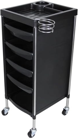 Salonwagen Salonwagen mit flexiblem Tablett, Aufbewahrung von Friseur-Instrumententabletts, rollender Friseurwagen mit Rädern für den Friseursalon
