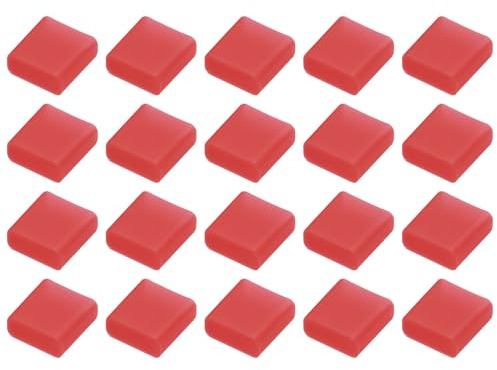 sourcing map 20pcs USB 2.0 Port Cap Cover Anti Dust Silicone Protector for USB Male USB Data Cable, Red