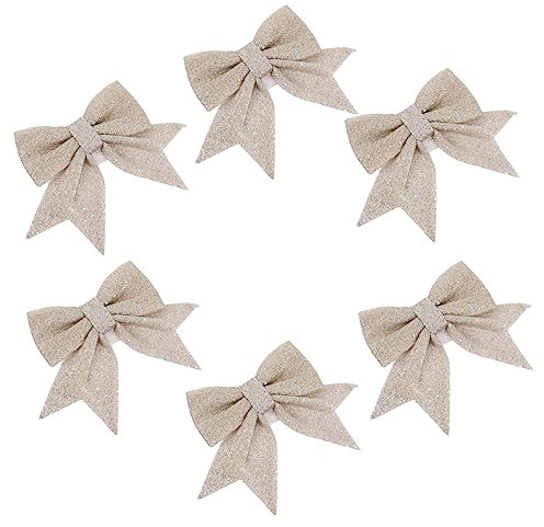 KITANDOVE Weihnachtsbaumschmuck Mit Schleife 6 Stück Anhänger Zum Aufhängen Deko Für Weihnachtsbaum Ornamente Klein