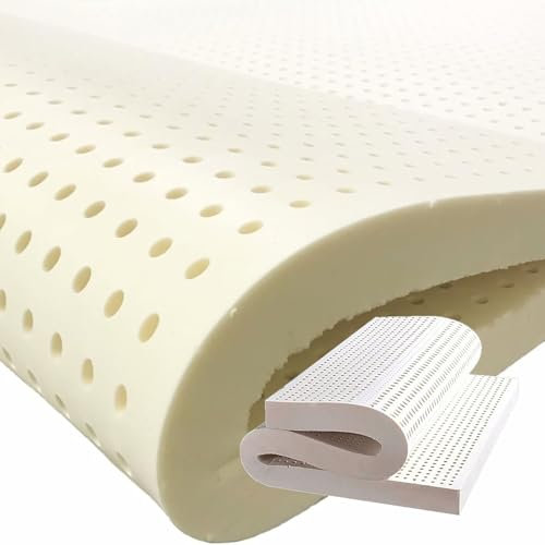 Hypoallergen Naturlatex-Matratze 90×150cm(35×59inch), Ergonomische à 7 Zones Latexmatratze, 100% Natur Latex-Matratze Gleichmäßige Wärmeableitung, Verdickt Latex Matratze,4in