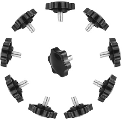 JJWNMLL 10 stücke Sternkopfschraube M6×10mm,Rändelschraube, Sterngriffschraube,Handanfangschraube,mechanische Verriegelungsschraube, für Werkzeugmaschinen Möbeldekoration Elektronische Geräte