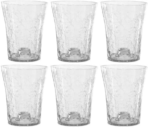AzaliaDesign Lot de 6 pots de fleurs transparents en verre - Diamètre : 14 cm - Hauteur : 17 cm - Pot à fleurs pour orchidées - Pot de fleurs en verre - Pot de fleurs en verre (6)