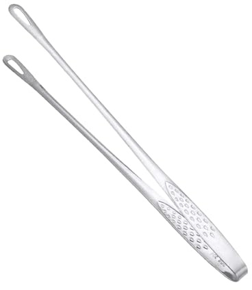Pinzas para parrilla, pinzas de acero inoxidable, pinzas de barbacoa para parrilla, pinzas antideslizantes para parrilla, clip de alimentos con agarre cómodo, utensilios portátiles de cocina para
