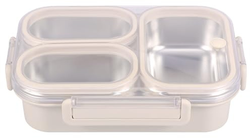 HuhWafee Fiambrera para niños y adultos, 1000 ml, a prueba de fugas, 3 compartimentos, incluye fiambrera de acero inoxidable 304, cuenco para sopa y juego de cubiertos para escuela, oficina, fitness