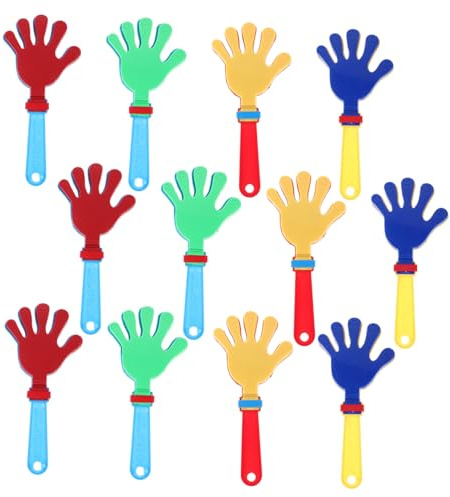 LABRIMP 12piezas Plástico Para Aplaudir Mano Juguetes De Aplausos y Matracas Para Recuerdos De Fiesta Para Cumpleaños y Eventos