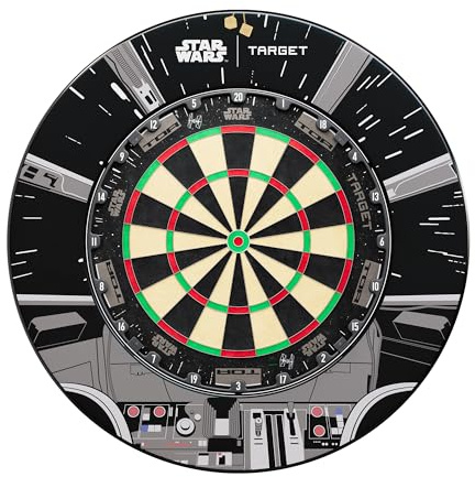 Target Darts Star Wars TOR Dartboard & Surround Bundle | Steel Tip Dart Board, Competition Standard, Complete Home Dartboard Setup, Disney Galaxy Design
