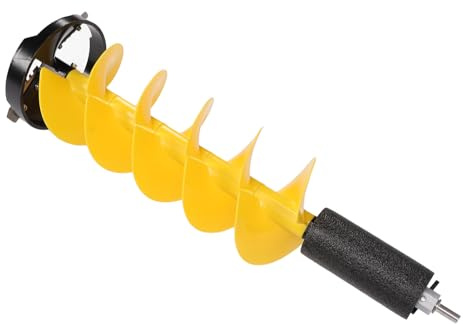 Luocute Isfiskeborr, Aluminiumlegering Nylon Isborr för Djupvattenområden 8 Tum Roterande Diameter 28 Tum Längd
