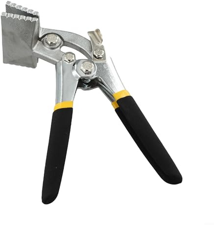Hasaller Pinze per piegare lamiera, con ganascia larga, punta dritta per morsetto di saldatura e struttura in acciaio, 220 mm, in lega di acciaio al cromo vanadio, impugnatura antiscivolo, pieghevole