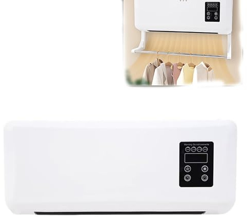 Wall Mounted Ductless Air Conditioner, Heater Pump System, 3-in-1 Portable Split AC Unit with Remote Timer, Cooling/Heating for Home Office Bedroom
