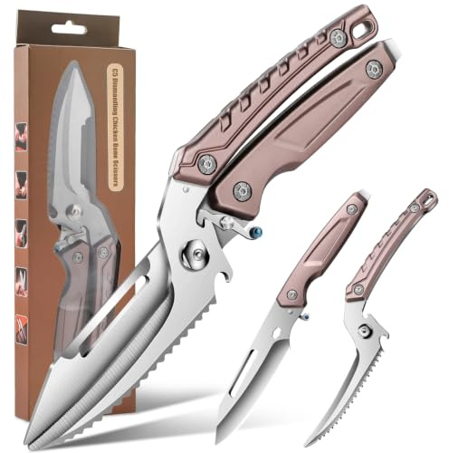 Poultry Shears Sharp Kitchen Scissors: Detachable Stainless Steel Heavy Duty Meat Scissors - Home Use Shear for Cutting Bone