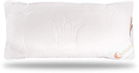 Schlafmond Der Kleine Prinz Naturfaser Kopfkissen 40 x 80 cm - Allergiker Kissen mit Hohlfaserkugel Kissenfüllung – Baumwoll Steppkissen 40x80 – Waschbar bis 60 Grad Made in Germany