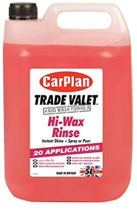 CarPlan Trade Valet Hi-Wax Rinse Instant Shine - 20 Applications, 5 L