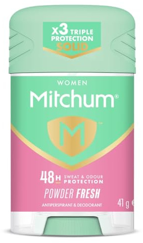 Mitchum Women Triple Odor Defense 48HR Protection Stick Deodorant & Anti-Perspirant, Powder Fresh, 41 g