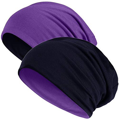 Hatstar Wende-Beanie für Damen & Herren, einfarbig oder zweifarbig, Outdoor Slouch Beanie, Fahrradmütze aus Baumwoll-Mix, One Size, atmungsaktive Laufmütze, Bequeme Übergangsmütze für Sommer