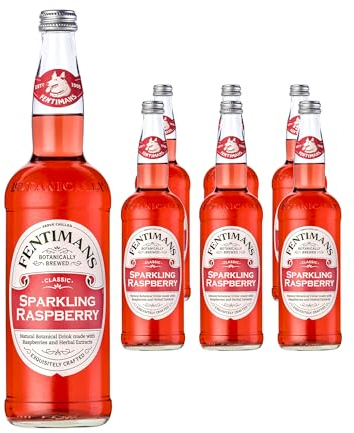 Fentimans Sparkling Raspberry Lemonade - Botanically Brewed Soft Drink - Exquisitely Crafted & Refreshing Soft Drinks - Gluten-Free and Vegan Friendly Soft Drinks - 6 x 750ml Bottles