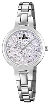 Festina Orologio Donna Analogico Acciaio Inossidabile 316L Argento - Quarzo - Vetro minerale alta resistenza - Impermeabile 5 ATM - Special Prices F20379/1
