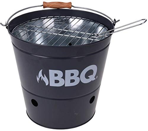 BigBuy BBQ V0201364 Barbacoa de Carbon Cubo BBQ