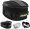 JSQAUTOR Motorrad Hecktasche Klein Wasserdicht Motorrad Tasche Heck Motorradtasche Gepäck/Gepäcktasche für Motorrad Sozius Zubehör - Erweiterbar 7-11.5Ltr Schwarz