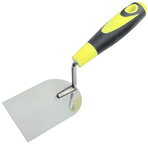 AERZETIX - C45998 - Truelle de Stucateur à Plâtrier 80x113mm - Outil pour Plaquiste/Maçon - Poignée Bi-Matière - Travaux/Maçonnerie/Enduit/Plâtre/Carrelage/Mortier - en Acier