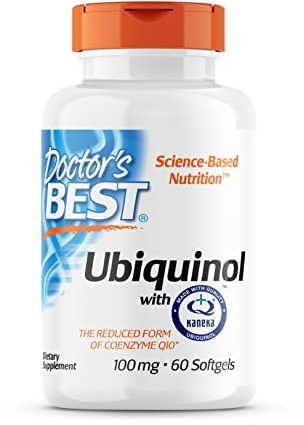 Doctor's Best, Ubiquinol mit Kaneka, 60 Softgels, 100mg Ubiquinol je Dosis, Glutenfrei, GMO frei, Geschmacksneutral