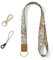 Vicloon Schlüsselband, Schlüsselband Lanyard für Schlüssel, mit 2 Zubehör, Zweiseitiger Druck in Voller, Halsriemen Schlüsselbund für Schlüssel, ID Badge Card Holder, Ausweishülle(Blumen)