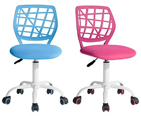 FurnitureR 2 rotelle ergonomiche regolabili per computer, sedia Executive per casa, ufficio, studio, plastica, 38 cm x 39 cm x 75-85 cm