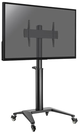 KIMEX - Supporto da pavimento con rotelle per TV 37-70 - Altezza 125-160 cm - 030-1203