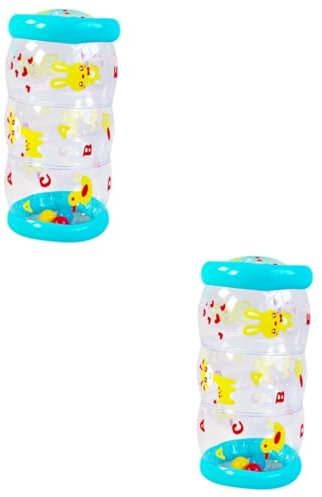 ibasenice 2st Roller Für Kinder Spielzeug Für Kleinkinder Für Kleinkinder Krabbelrolle Für Babys Rosa Flamingo-Ornament Puzzle-Spielzeug Rollen Komponente PVC Kriechen Fitness