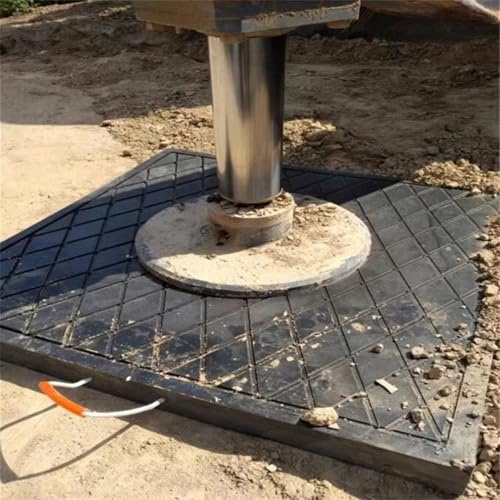EXCLURA Stützplatten Hochleistungs-Abstützplatten, Stützfuß-Landeplatte, 30x30 40x40 50x50 60x60 cm, Stabilisierende Stützfuß-Landeplatten für Abschleppfahrwerke(30x30x4cm/11.8x11.8x1.6inch)