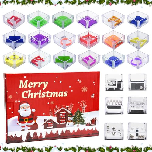 Calendario de Adviento 2024 para niños, juegos de paciencia, 24 juegos de paciencia para niños, calendario de Navidad 2024, mini juego de pensamiento con juegos de ajo, calendario de adviento de