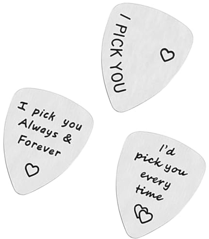 COSMEVIVI 3stücke Teiliges Gitarren-picks Mit Buchstaben-design Für Musiker Zu Vatertag Weihnachten Und Jubiläen Langlebig Und Leicht Für Täglichen Gebrauch