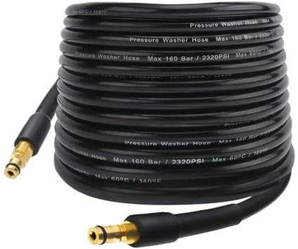 Manguera De Lavadora De Alta Presión De 10~15m, Cable De Tubo, Manguera De Extensión De Limpieza De Agua For Lavadora De Coche, Compatible Con Limpiador A Presión Karcher(20 m)