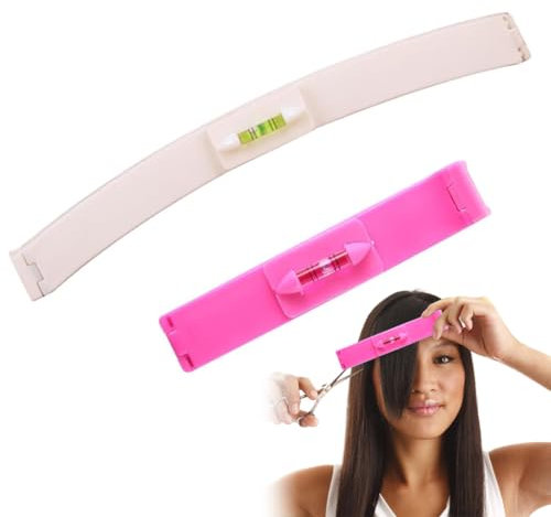 SGERUFZ 2 Pcs Kit de Coupe de Cheveux, Coupe Fourche, Guide de Coupe pour Pointes et Frange, Clips Cheveux pour une Coupe Professionnelle à Domicile, Accessoire de Coiffure pour Hommes et Femmes