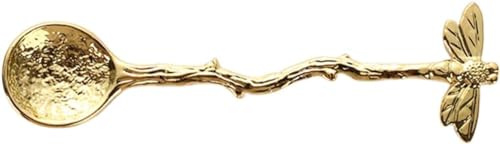 Gold Retro Dragonfly Spoon Coffee Spoon Teaspoon Creative Sugar Spoon Tea Spoon Stir Bar Spoon Stirring Spoon,Stainless Steel Tableware,Dessert Spoon,Cake Spoon,Long Handle Spoon Kitchen Gadget Des