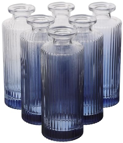 MAGICLULU 6 Botellas de Vidrio con difusor de aceites Esenciales - Frasco de Perfume Retro para aromaterapia - Jarrón Vintage - Frasco Decorativo de Vidrio aromático