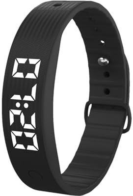 Montre avec alarme vibrante – Rappel vibrant silencieux, montre portable avec compteur de calories – pour , couples, sommeil quotidien, voyage, maison, lit, chambre à coucher, , marche