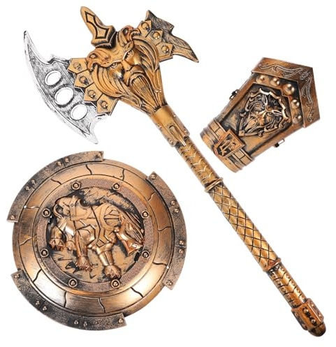 Veemoon Ensemble de Jouets D'armement pour Garçon 3 Pièces en Cuivre Ancien, Accessoires de Cosplay de Combat pour Garçon et Filles, Jeu de Rôle à Domicile, Articles de Fête