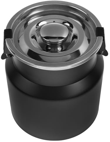 LIFKOME Stainless Steel Milk Canister 2.5l with Lid Airtight Household Storage Jug for Milk Liquid Water and Grease Kitchen Food Container